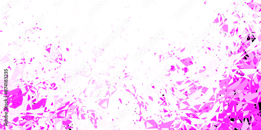 Light pink vector pattern with polygonal shapes. Light pink vector pattern with polygonal shapes.