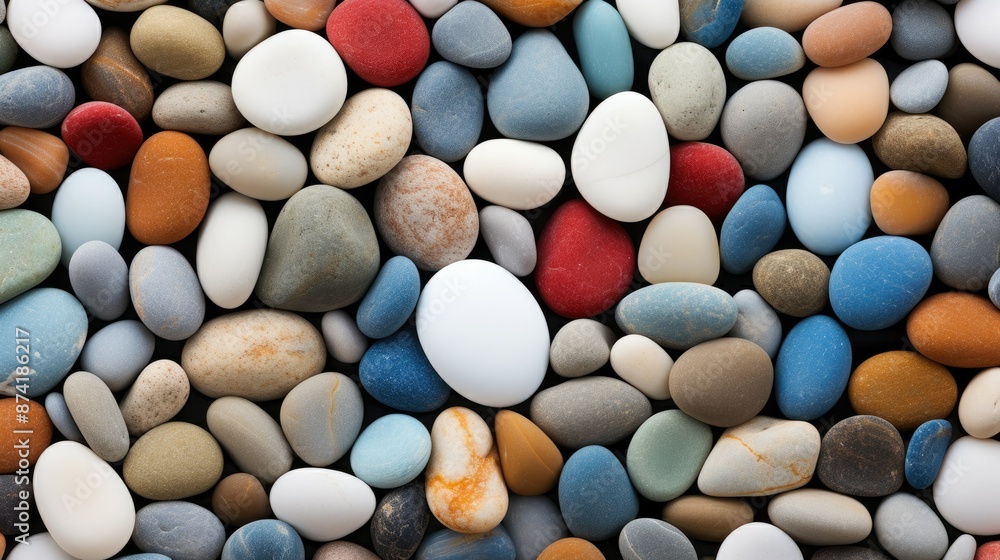 Colorful pebbles on the beach Colorful pebbles on the beach
