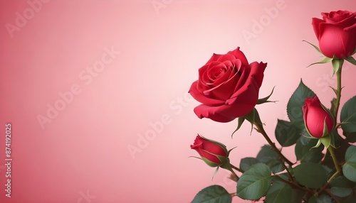 Red rose valentines background