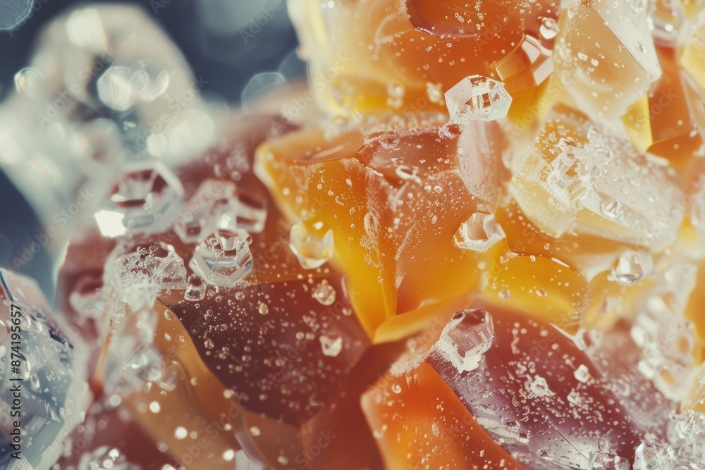 Close-up Macro Photography of Orange Carnelian Crystal with Clear Quartz Crystals Close-up Macro Photography of Orange Carnelian Crystal with Clear Quartz Crystals