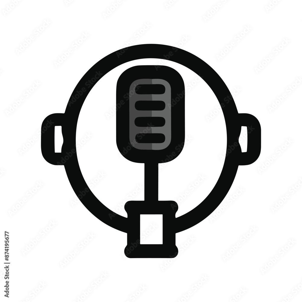 Podcast icon or logo isolated sign symbol vector illustration - high-quality black-style vector icon Podcast icon or logo isolated sign symbol vector illustration - high-quality black-style vector icon