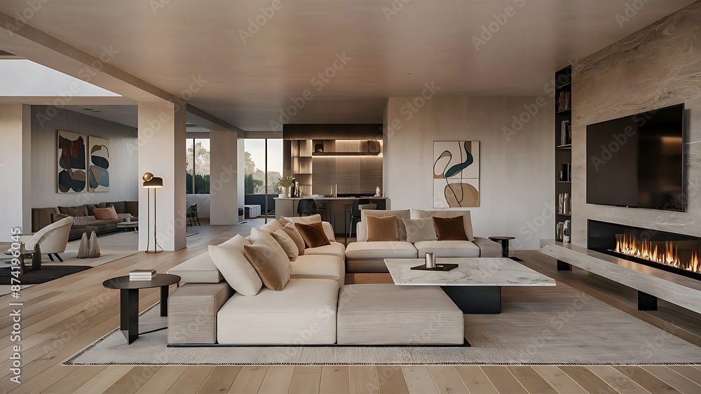 Fototapeta premium Contemporary living room