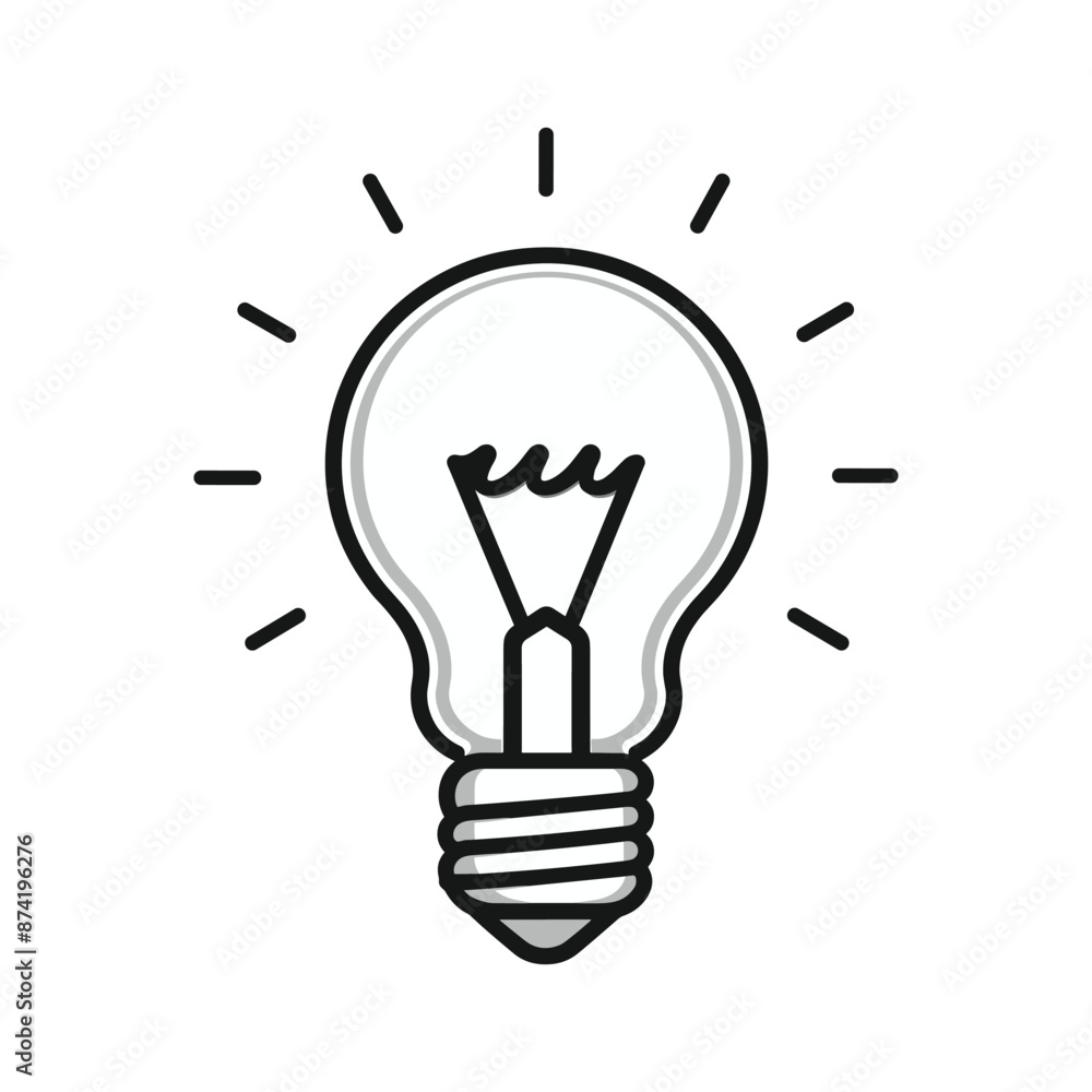 Light bulb, Idea icon vector illustration Light bulb, Idea icon vector illustration