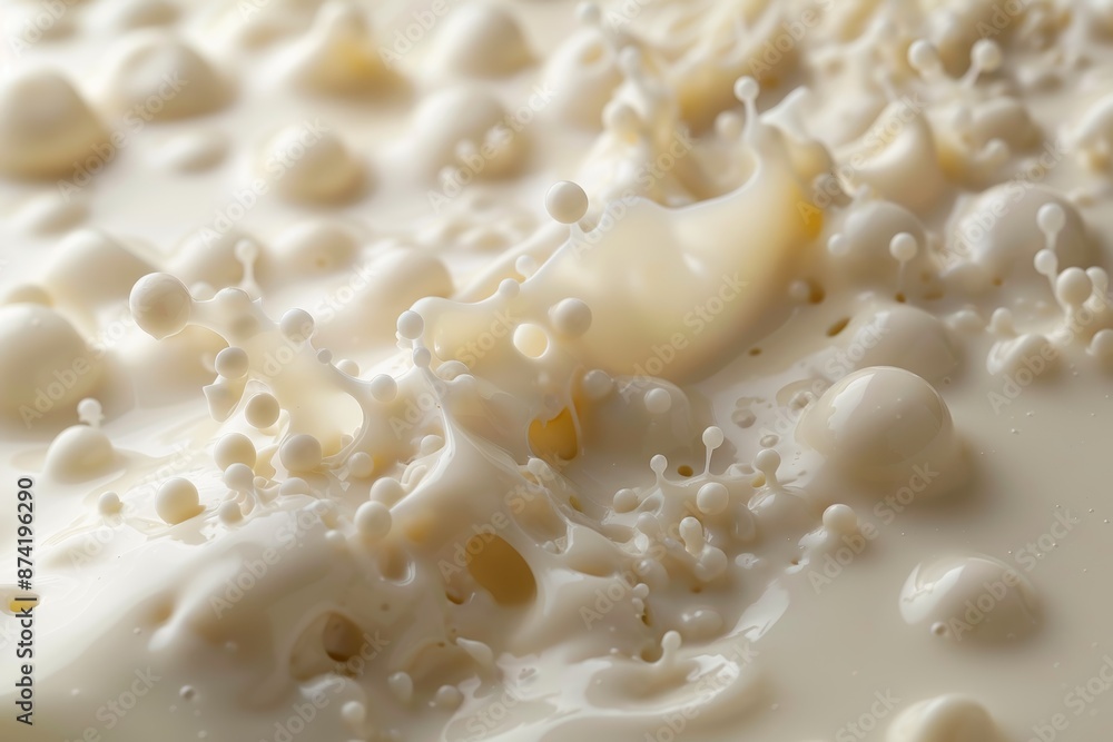 Close-Up of Milk Splash, Abstract Texture, Creamy White Liquid, Organic Dairy, Food Photography Close-Up of Milk Splash, Abstract Texture, Creamy White Liquid, Organic Dairy, Food Photography