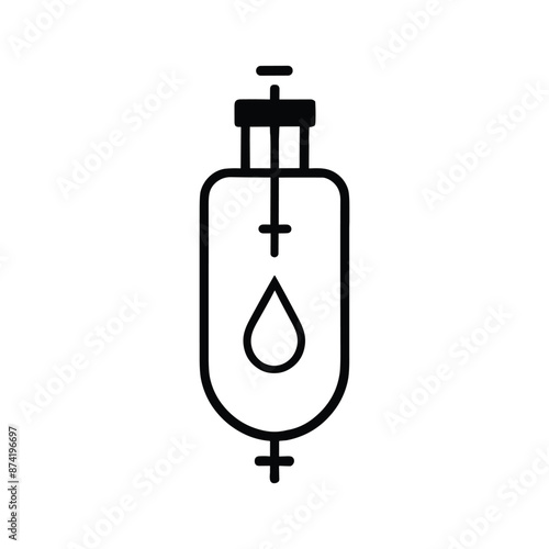 Intravenous drip icon or logo isolated sign symbol vector illustration - high-quality black style vector illustration icon