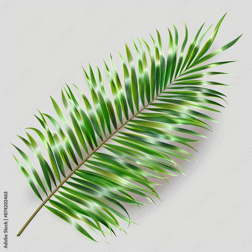 Obraz premium green leaf isolated on white