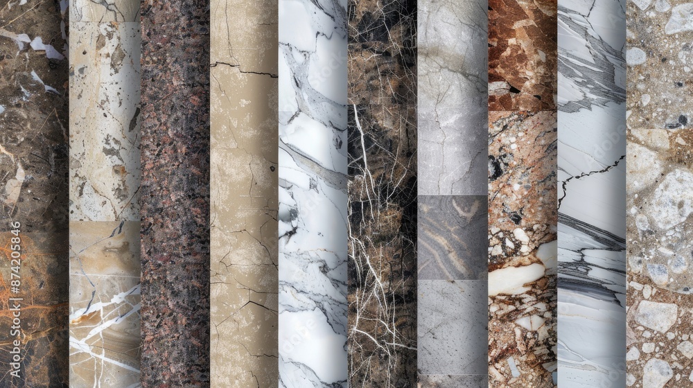 High resolution textures of natural marble ceramic tile and stone with detailed patterns High resolution textures of natural marble ceramic tile and stone with detailed patterns