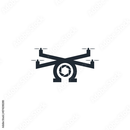 ohm drone simple sleek creative geometric modern logo design