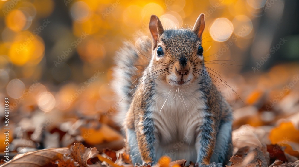 A squirrel is munching on nuts from a tree, with clusters of nuts falling down around it. A squirrel is munching on nuts from a tree, with clusters of nuts falling down around it.