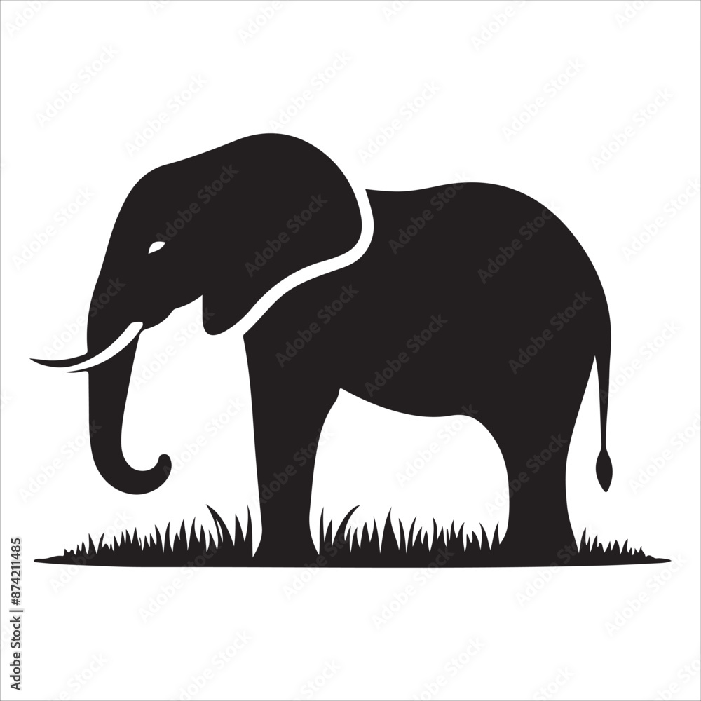 Obraz premium Premium Quality Elephant Silhouette Vector 
