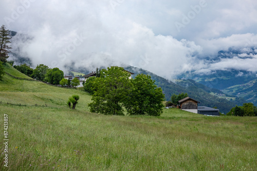 Landscape in Villnoess Valley in South Tyrol photo