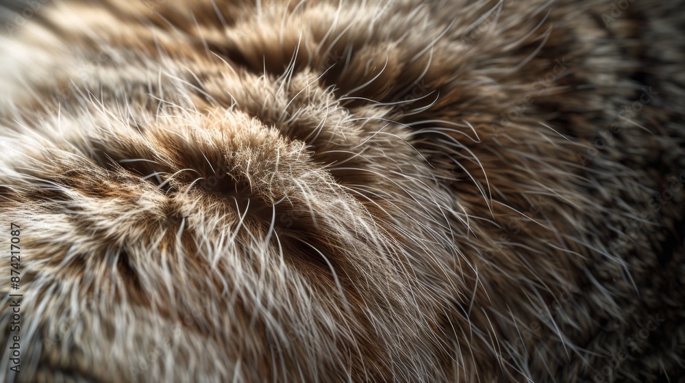 Close-up of Brown and White Fur. Close-up of Brown and White Fur.