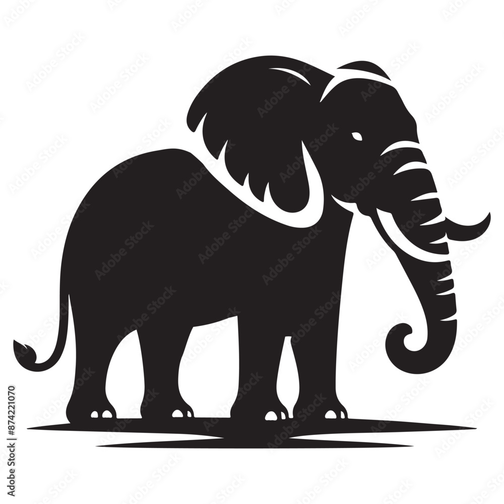 Obraz premium Premium Quality Elephant Silhouette Vector 
