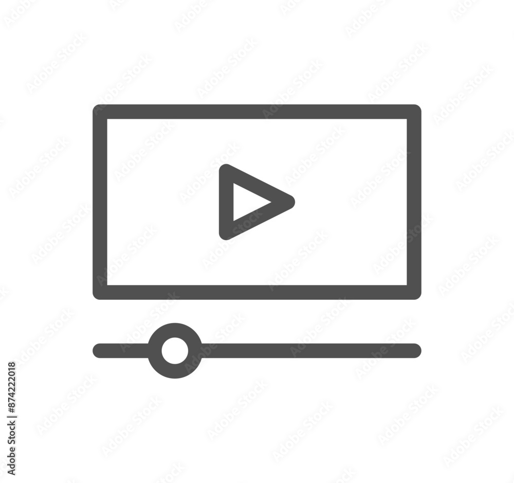 Cinema and video icon outline and linear vector.
Cinema and video icon outline and linear vector.