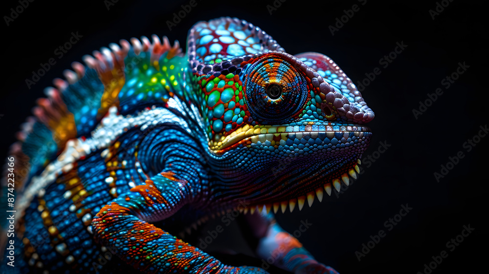Chameleon close up eye portrait. Reptile animal nature photo exotic pet macro photo. Colorful scales Madagascar wildlife zoo photography. Chameleon close up eye portrait. Reptile animal nature photo exotic pet macro photo. Colorful scales Madagascar wildlife zoo photography.