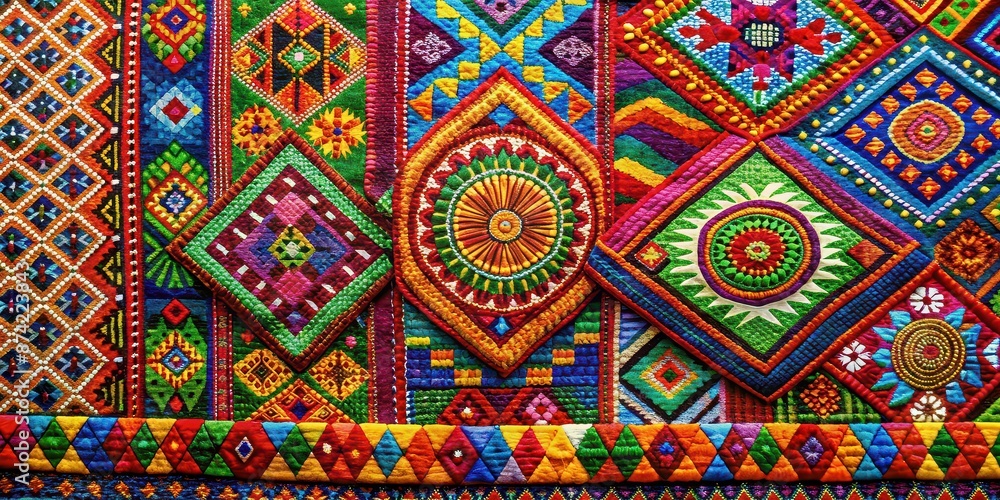 Vibrant tribal harmony concept featuring colorful traditional patterns and elements , culture, tribal, vibrant Vibrant tribal harmony concept featuring colorful traditional patterns and elements , culture, tribal, vibrant