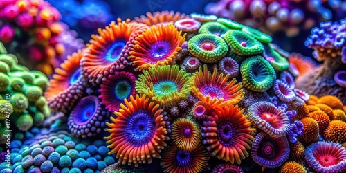 Wallpaper Mural Vibrant coral reef inhabitant showcasing bright colors and intricate patterns, underwater, marine life, vivid Torontodigital.ca