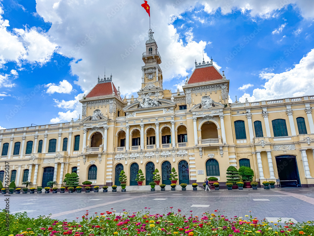 Naklejka premium Ho Chi Minh City People's Committee in Saigon, Vietnam