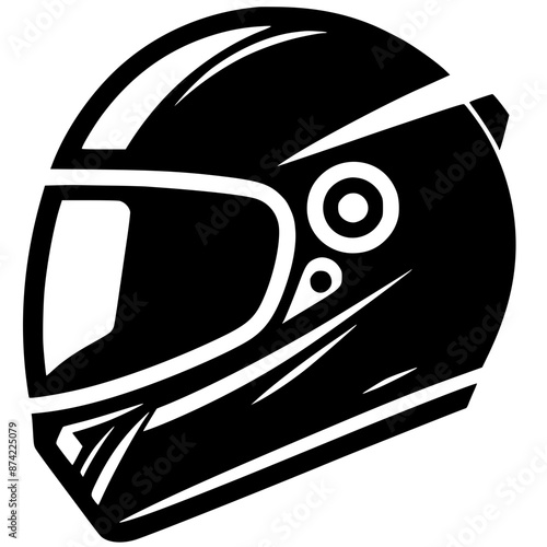 Motorcycle helmet silhouette