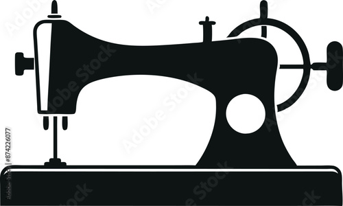 Sewing machine silhouette vector illustration Design 