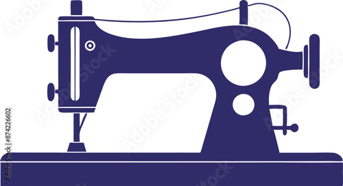 Sewing machine silhouette vector illustration Design 