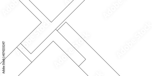 Abstract background with lines Vector abstract futuristic digital landscape with black lines. Geometric squares in bright light with soft shadows as pattern. Abstract background. vector illustration. 