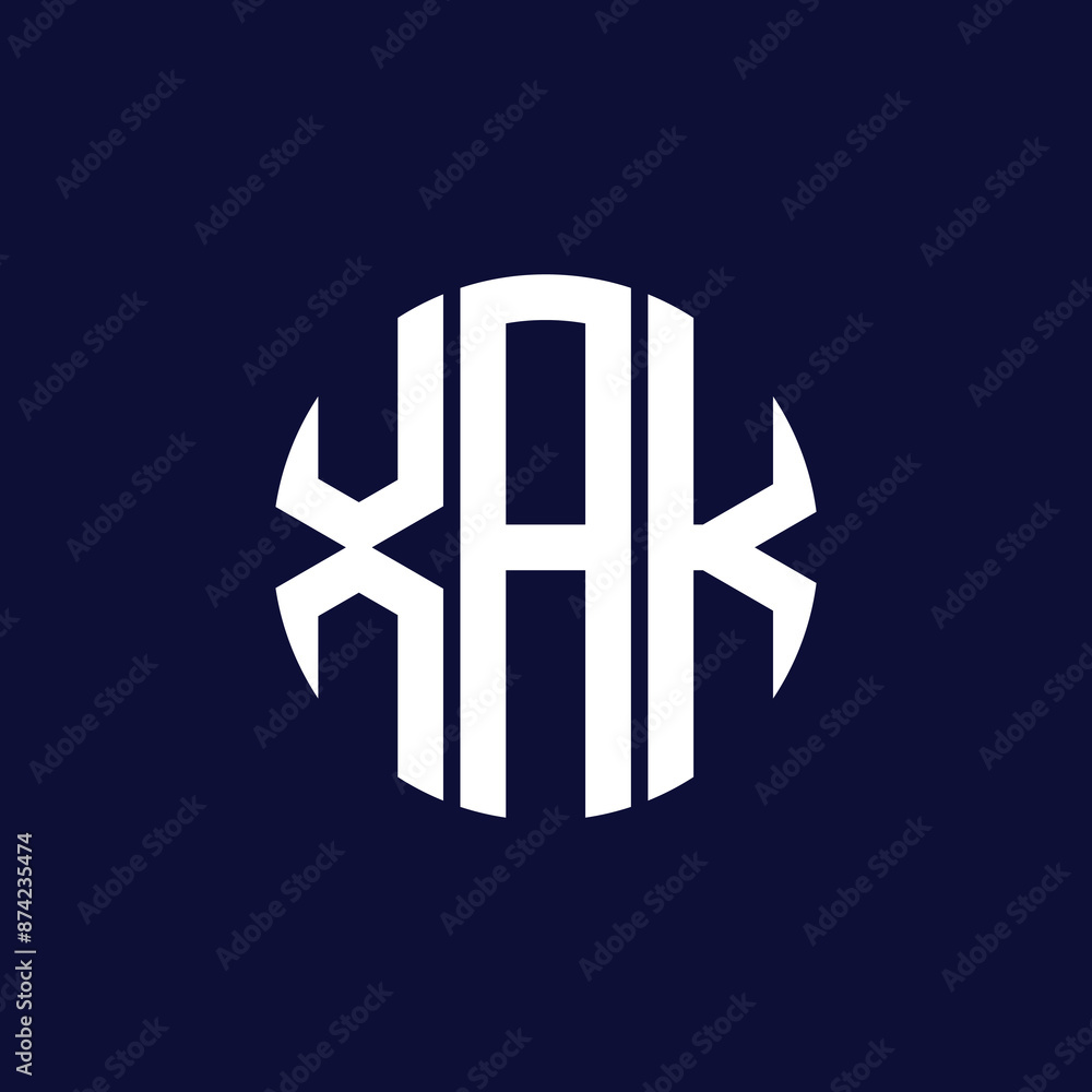 Obraz premium xak circle logo design