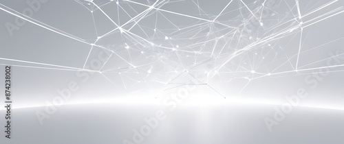 white technology network background texture, tech, digital, it, connection, internet, blue, cyber, wallpaper, wave line, abstract, dot, design, banner, vector illustration. ai