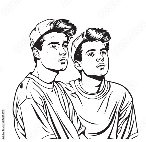The two friends sketch