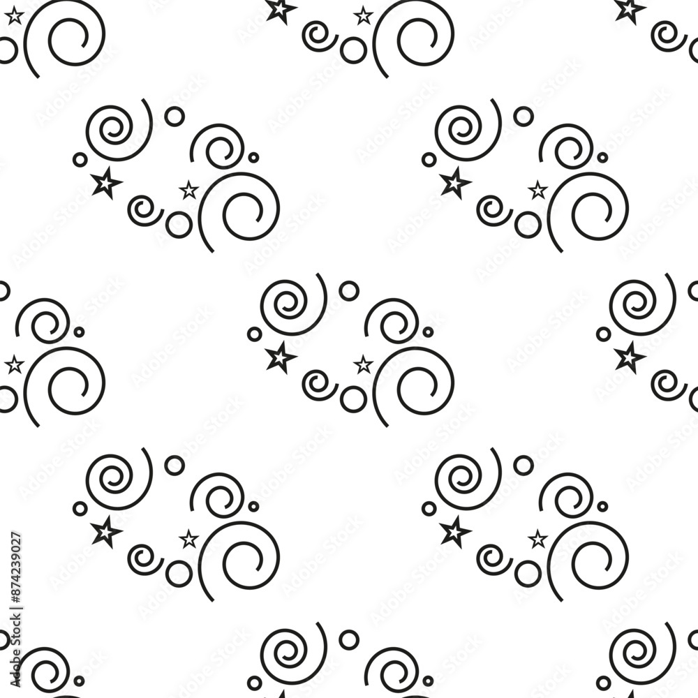seamless pattern with spiral curls on white backround seamless pattern with spiral curls on white backround