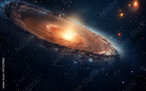 Spiral Galaxy in the Vastness of Space