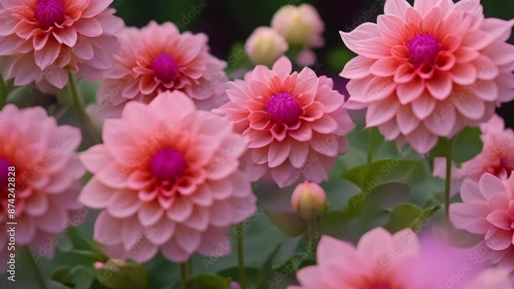 pink chrysanthemum flowers in a garden pink chrysanthemum flowers in a garden