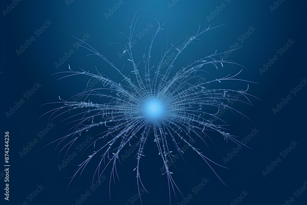 Obraz premium blue star burst made by midjourney