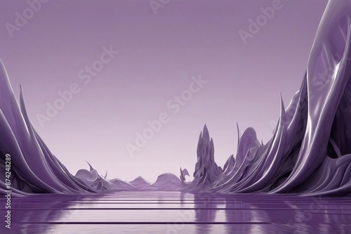 surreal purple digital art in light purple colors, in the style of minimalism