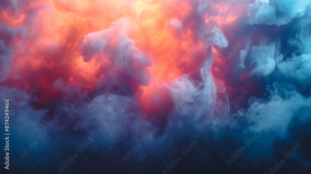 Sci-fi fantasy background with a fiery nebula and starry clouds in deep space Sci-fi fantasy background with a fiery nebula and starry clouds in deep space