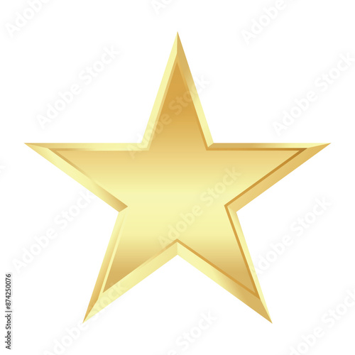 Vector golden star. Gold star