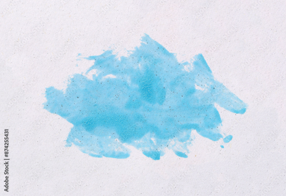 Light blue watercolor user paintbrush with hand draw isolated on white art paper background.