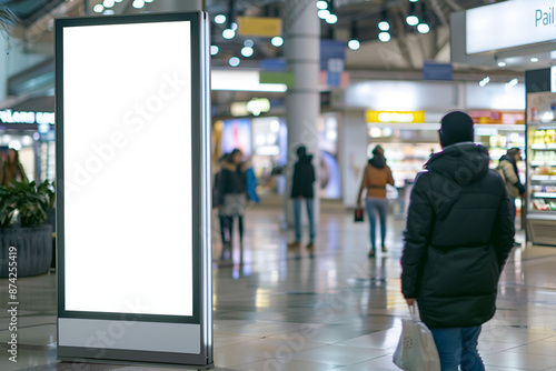Blank advertising mockup for advertisement at the
