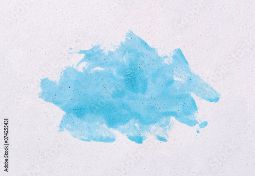 Light blue watercolor user paintbrush with hand draw isolated on white art paper background.