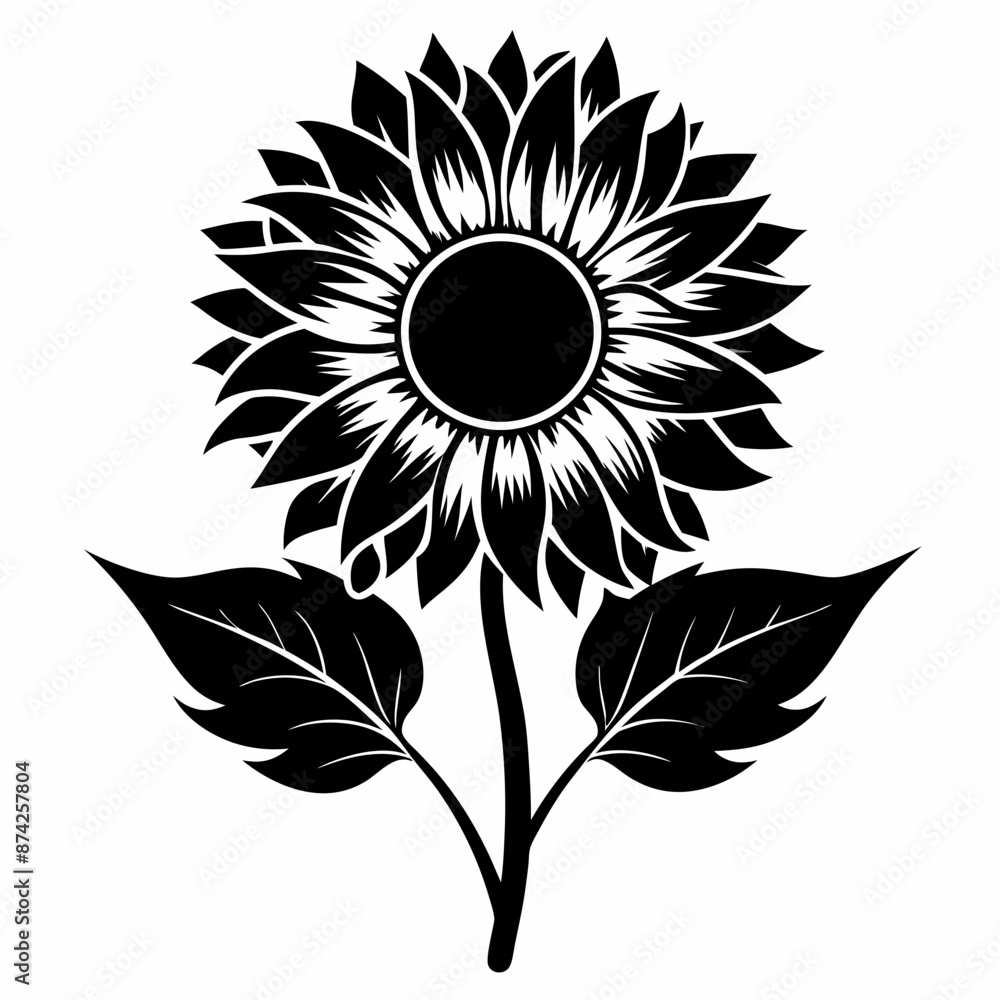 sun flower black vector silhouette sun flower black vector silhouette