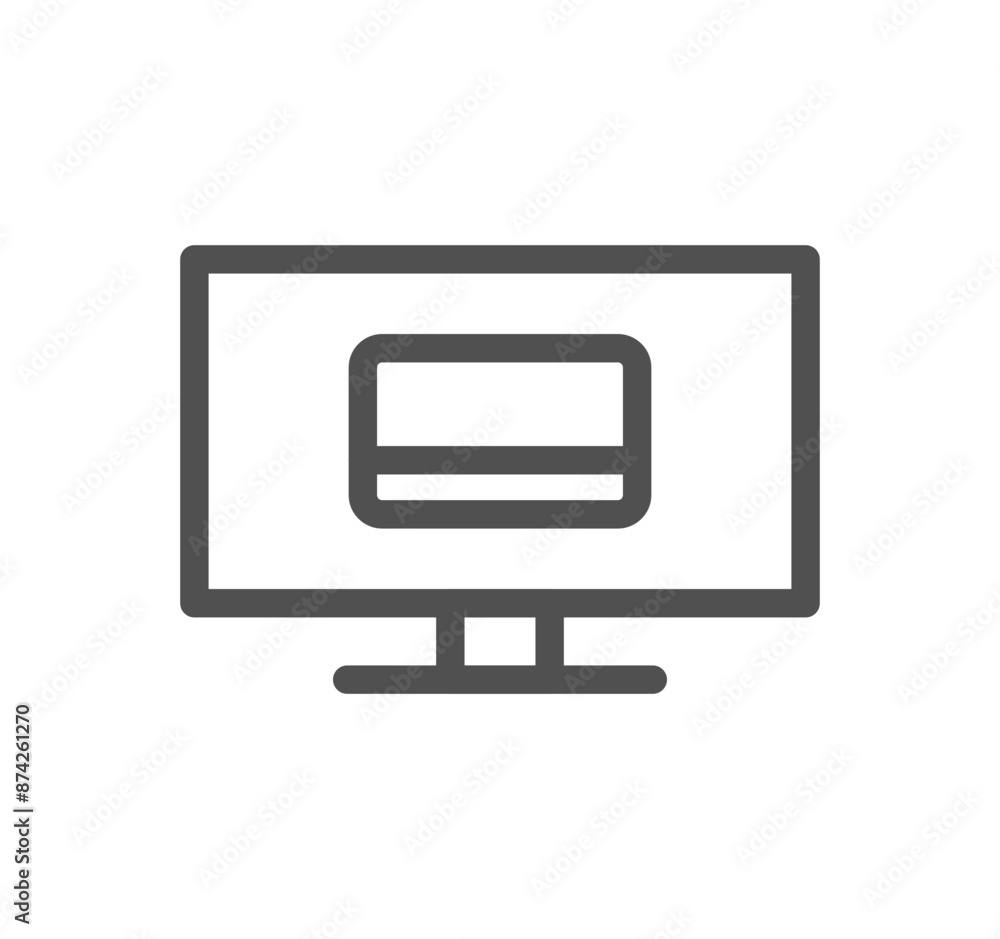 Credit card and banking icon outline and linear vector.
Credit card and banking icon outline and linear vector.
