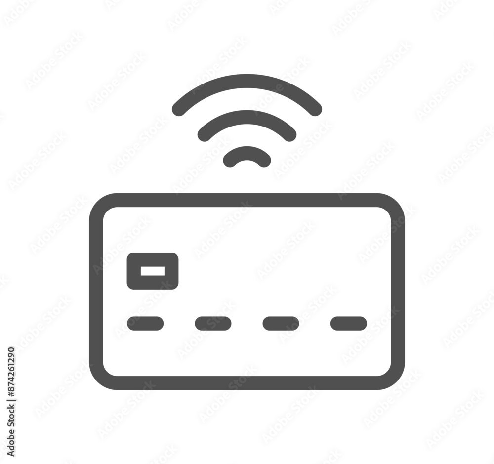 Credit card and banking icon outline and linear vector.
Credit card and banking icon outline and linear vector.