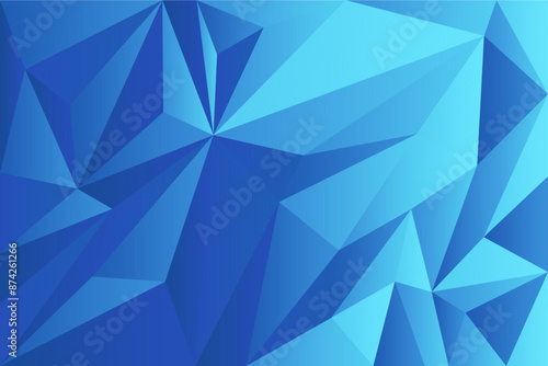 blue polygonal background vector free