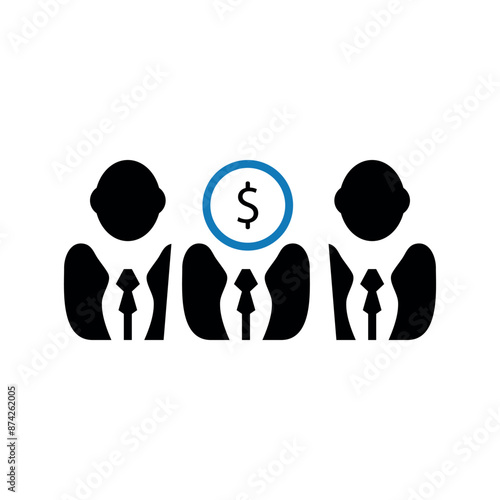Business investor icon. vector graphics
