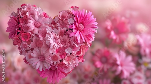 Flower filled heart turned pink with Liquify filter