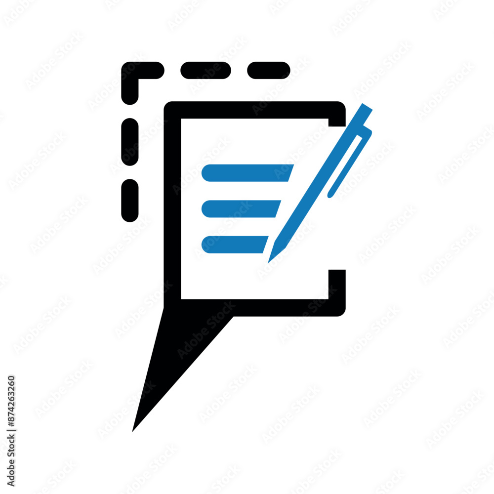 Writing feedback icon. vector graphics Writing feedback icon. vector graphics