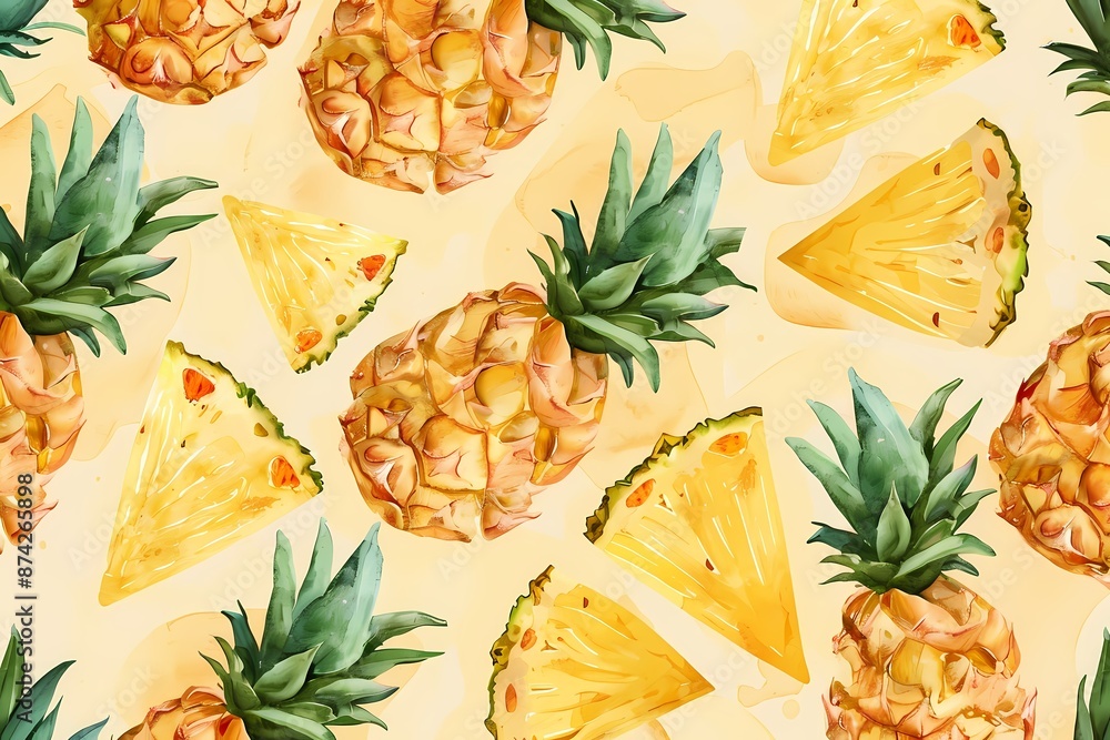 Delicious Pineapple Pizza with Fresh Pineapple Slices on a Wooden Table in a Welcoming Setting Delicious Pineapple Pizza with Fresh Pineapple Slices on a Wooden Table in a Welcoming Setting