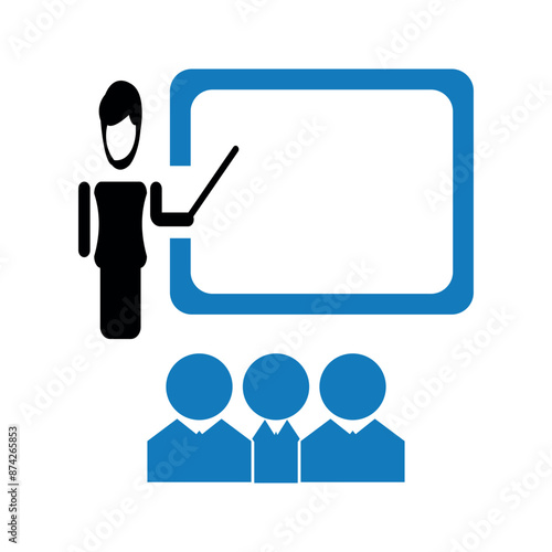 Seminar lecture icon. vector graphics