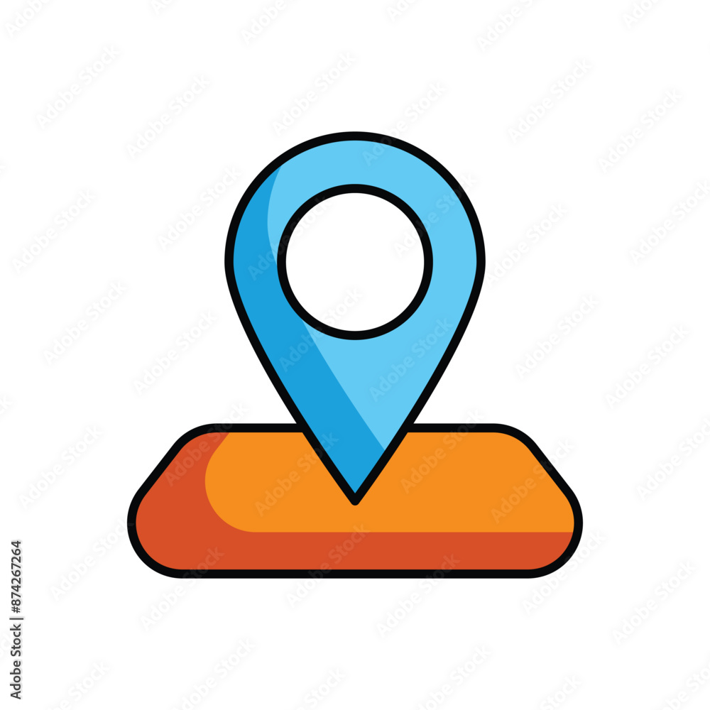Location icon design with white background stock illustration Location icon design with white background stock illustration