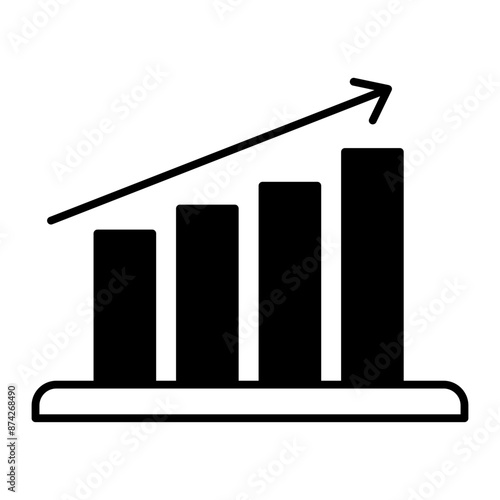 Growth icon. graph going up